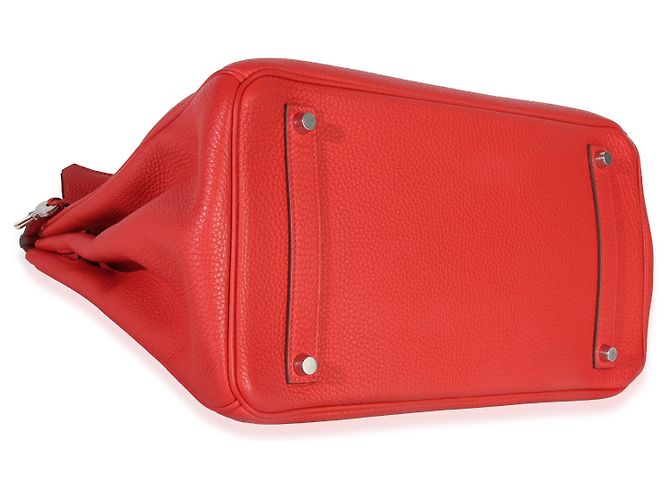 Hermès Rouge Casaque Togo Birkin 35 PHW Rosso - vista 7
