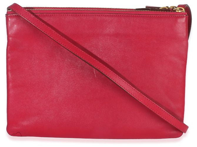 Céline Celine Fuchsia Lambskin Large Trio Crossbody Rosa - vista 2