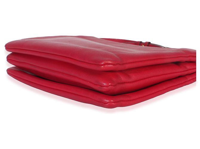 Céline Celine Fuchsia Lambskin Large Trio Crossbody Rosa - vista 6