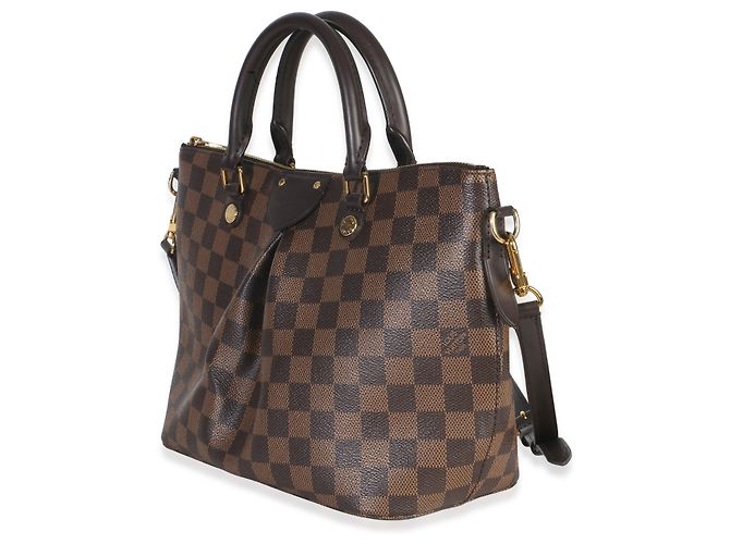 Louis Vuitton Damier Ebene Tela Siena PM Marrone - vista 3