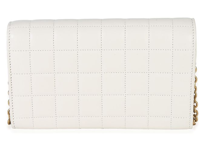 Saint Laurent Crema Soft Pelle di Vitello Le Maillon Portafoglio con Catena - vista 2
