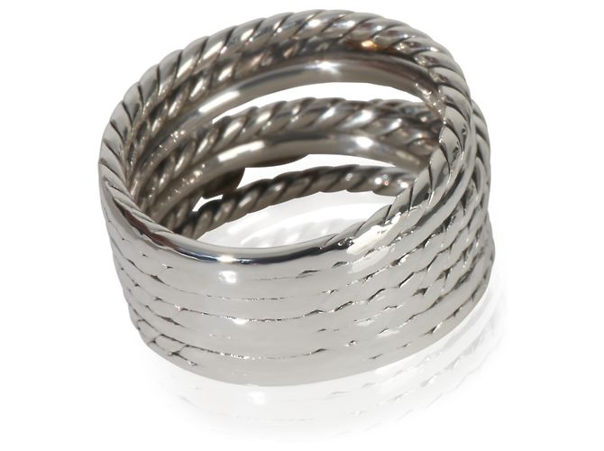 Anel Duplo X Crossover em Ouro Amarelo e Prata Esterlina de David Yurman - vista 4