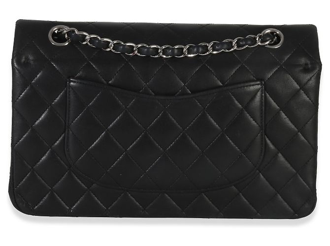 Timeless Chanel Black Quilted Lambskin Medium Classic Double Flap Bag - view 2