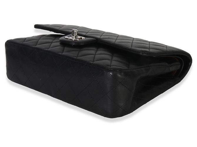 Timeless Chanel Black Quilted Lambskin Medium Classic Double Flap Bag - view 6