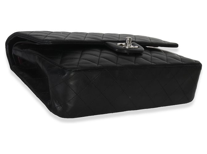 Timeless Chanel Black Quilted Lambskin Medium Classic Double Flap Bag - view 7