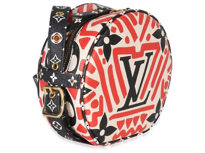 Borsa Boite Chapeau Souple PM Louis Vuitton Cream Red Giant LV Crafty Rosso Multicolore - vista 4