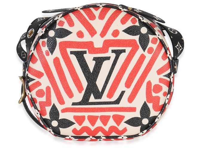 Borsa Boite Chapeau Souple PM Louis Vuitton Cream Red Giant LV Crafty Rosso Multicolore - vista 8