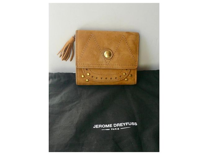 JEROME DREYFUSS Cartera de Ante JERRY Camel Excelente Estado Camello - vista 3