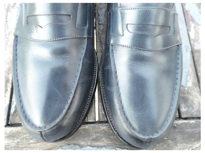Mocassino JM Weston blu navy 9/5E 44 grande senza forme per scarpe - vista 2