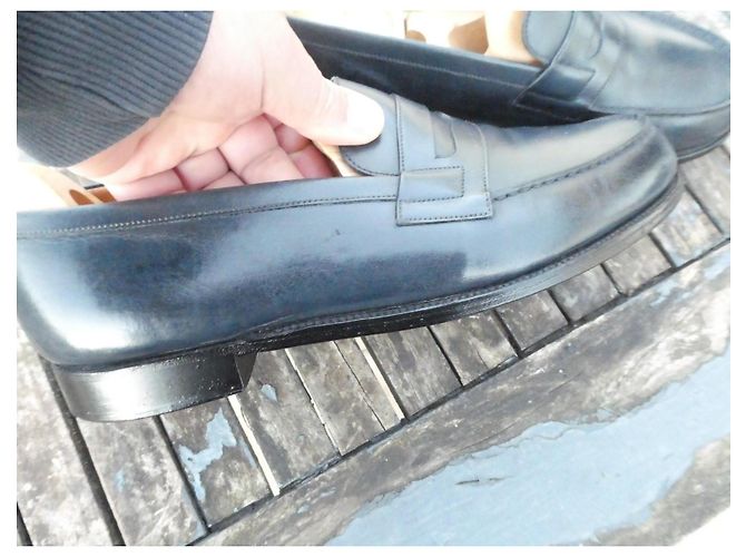 Mocassino JM Weston blu navy 9/5E 44 grande senza forme per scarpe - vista 3