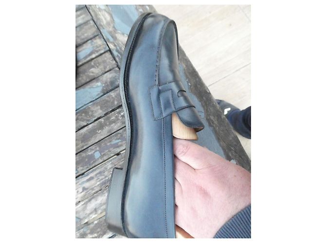 Mocassino JM Weston blu navy 9/5E 44 grande senza forme per scarpe - vista 4