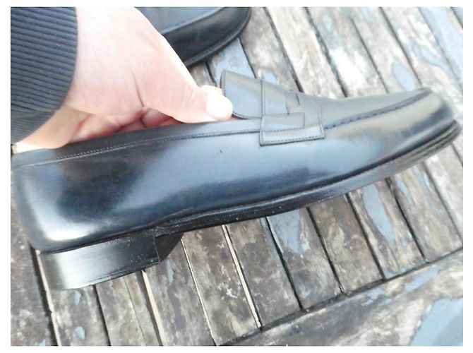 Mocassino JM Weston blu navy 9/5E 44 grande senza forme per scarpe - vista 8