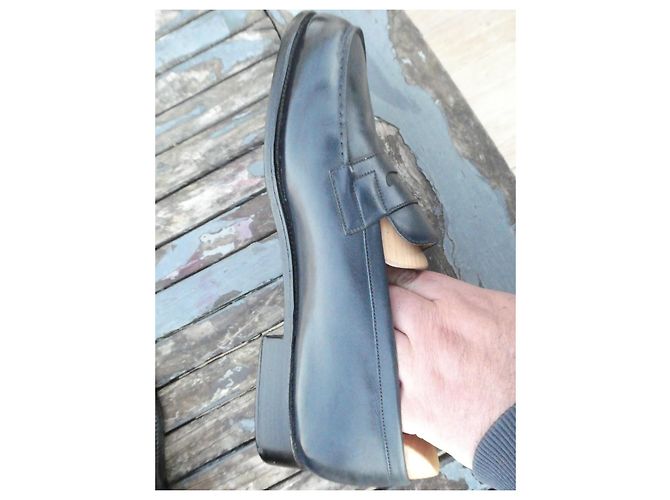 Mocassino JM Weston blu navy 9/5E 44 grande senza forme per scarpe - vista 9