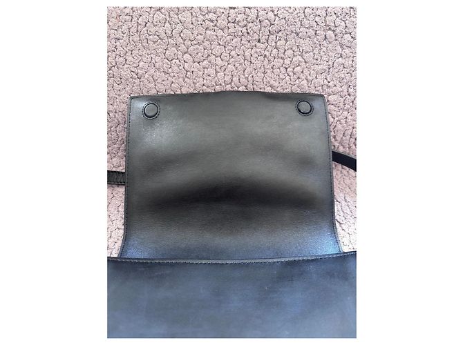 Borsa in pelle nera grigia Burberry Nero - vista 10