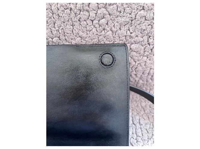Borsa in pelle nera grigia Burberry Nero - vista 11