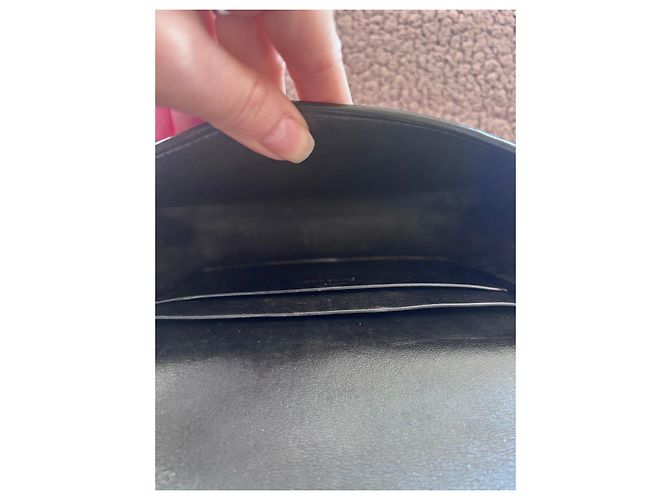 Borsa in pelle nera grigia Burberry Nero - vista 12