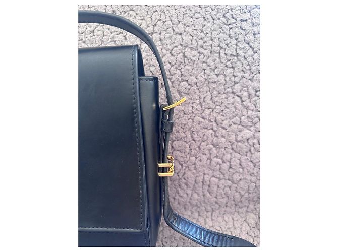 Borsa in pelle nera grigia Burberry Nero - vista 7