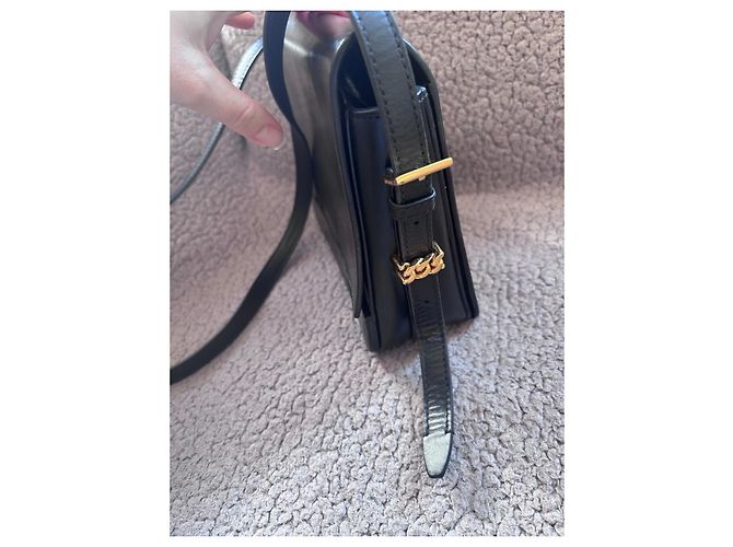 Borsa in pelle nera grigia Burberry Nero - vista 8