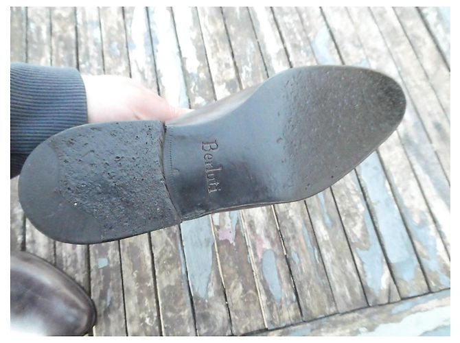 Richelieu Berluti Reapertado 6 40 Cinza Pátina Berinjela Reflexo Bordeaux - vista 7