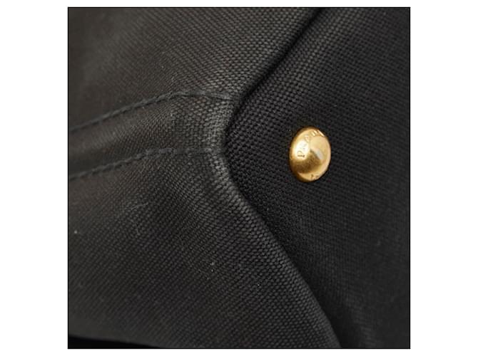 Borsa Prada Triangle Logo Plate Canapa M Nero - vista 5