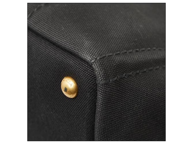 Borsa Prada Triangle Logo Plate Canapa M Nero - vista 6