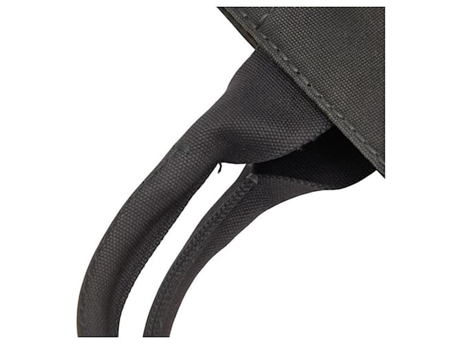 Borsa Prada Triangle Logo Plate Canapa M Nero - vista 8
