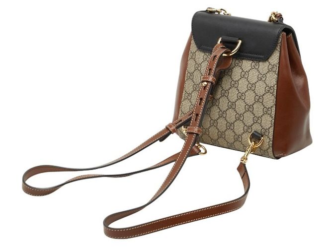 Gucci GG Supreme Padlock Rucksack Mehrfarben Beige - Ansicht 2
