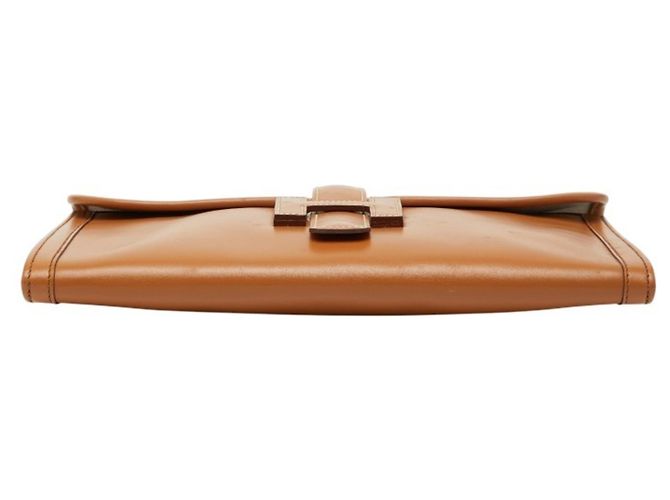 Borsa Clutch Jige PM di Hermès Marrone - vista 3