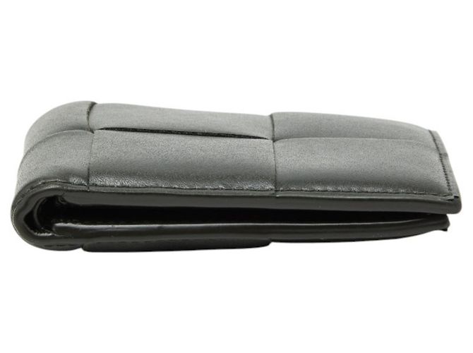 Carteira bi-fold de couro caqui Bottega Veneta - vista 3
