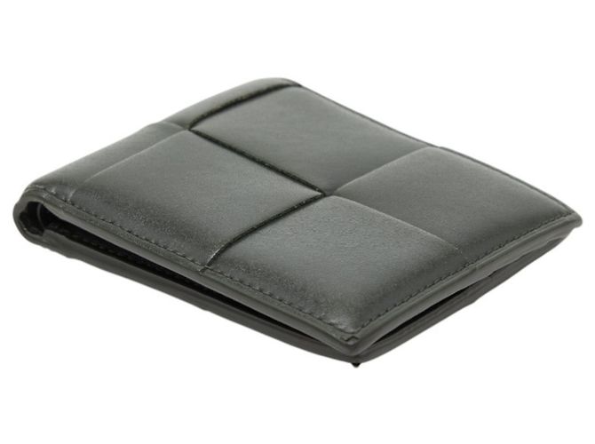 Carteira bi-fold de couro caqui Bottega Veneta - vista 4