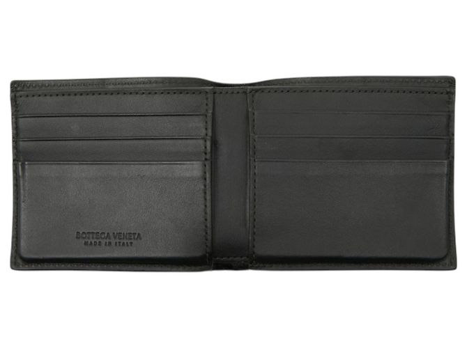 Carteira bi-fold de couro caqui Bottega Veneta - vista 7