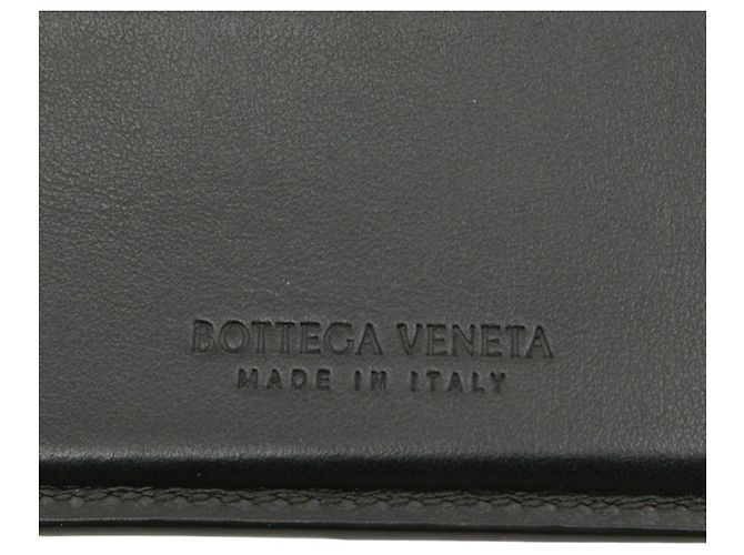 Carteira bi-fold de couro caqui Bottega Veneta - vista 8