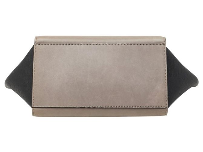 Edge Céline Celine Trapeze Small Tricolor Handbag/Shoulder Bag Brown Black Beige - view 3