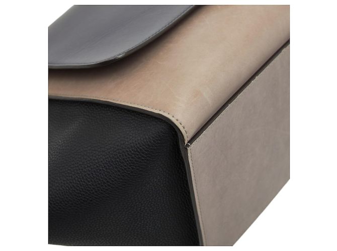 Edge Céline Celine Trapeze Small Tricolor Handbag/Shoulder Bag Brown Black Beige - view 5