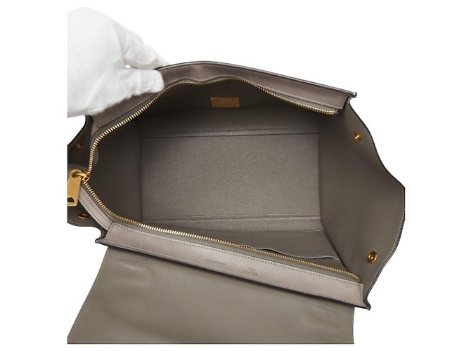 Edge Céline Celine Trapeze Small Tricolor Handbag/Shoulder Bag Brown Black Beige - view 9
