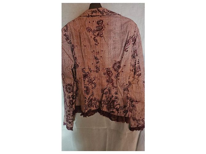 Autre Marque Blazer para mujer Rinascimento con estampado de paisley y encaje Castaño Multicolor - vista 7