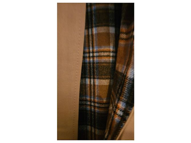 Autre Marque Trench coat clásico con forro a cuadros Castaño Multicolor - vista 3