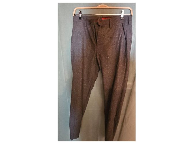 Autre Marque BARONIO Sportive Grey Wool Slim Fit Pants - view 2