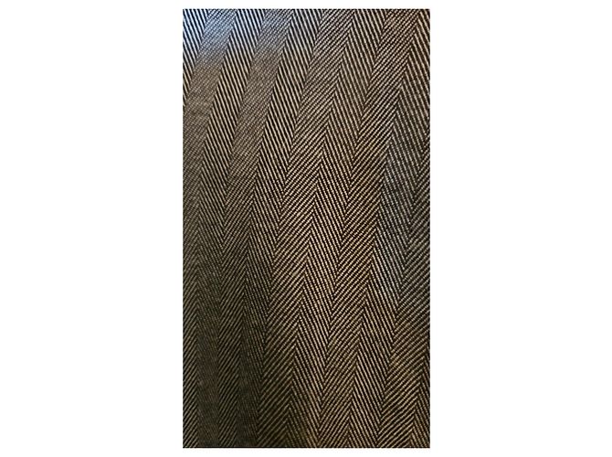 Autre Marque Pantalones grises con patrón de espiga - vista 4