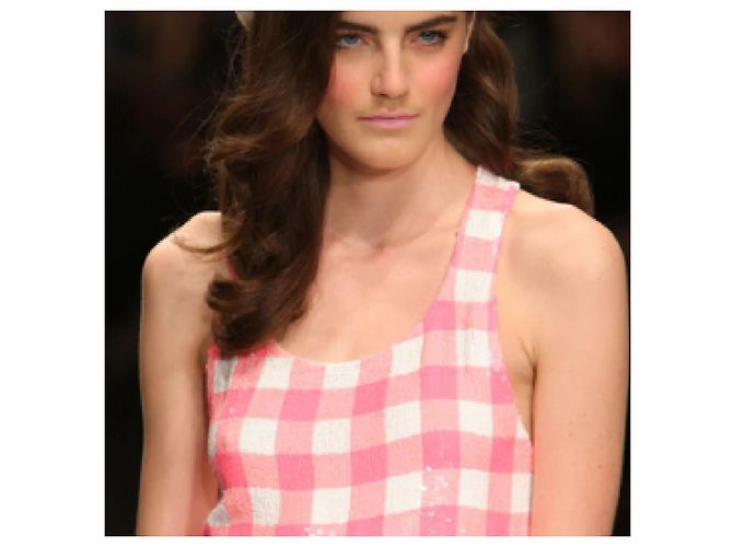 Autre Marque Top sin mangas con lentejuelas Ashish Blanco - vista 2