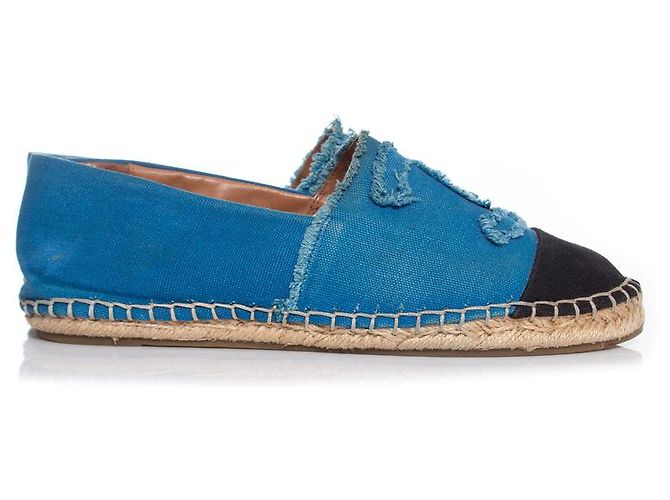 Chanel, espadrillas in tela blu - vista 6