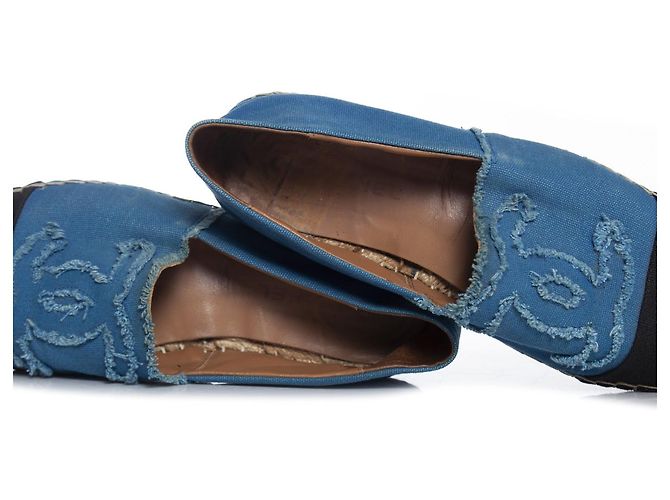 Chanel, espadrillas in tela blu - vista 8