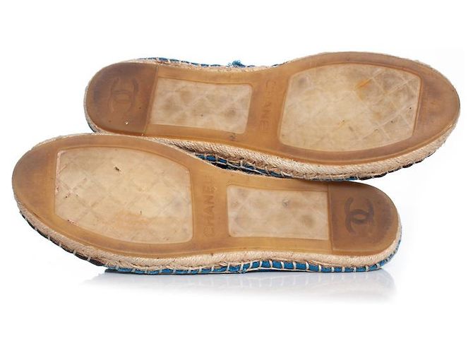 Chanel, espadrillas in tela blu - vista 9