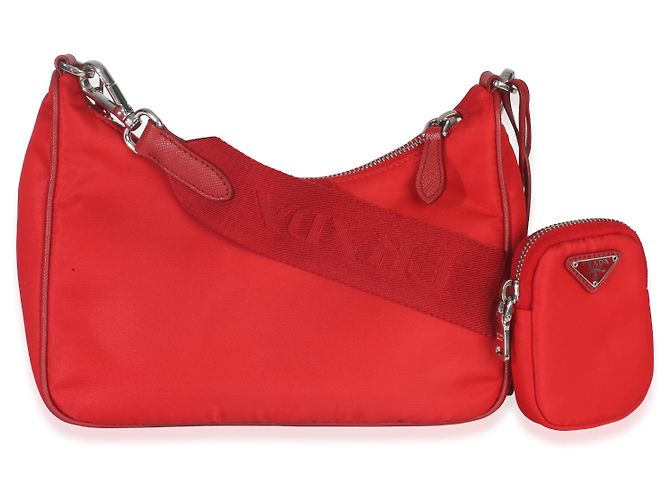 Borsa Prada Red Re-Nylon Re-Edition 2005 Rosso - vista 2