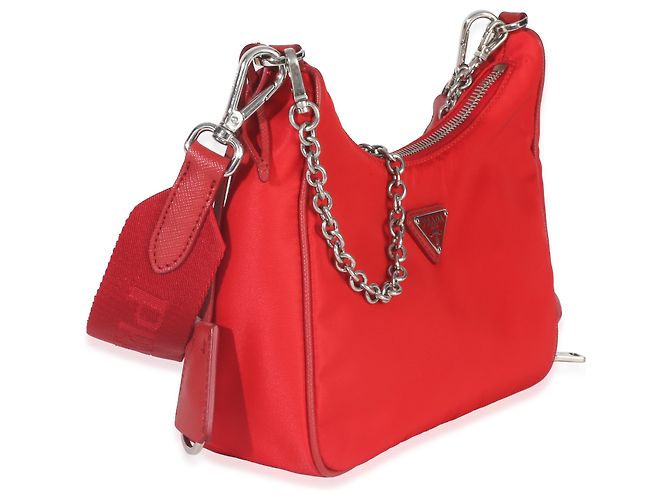 Borsa Prada Red Re-Nylon Re-Edition 2005 Rosso - vista 4