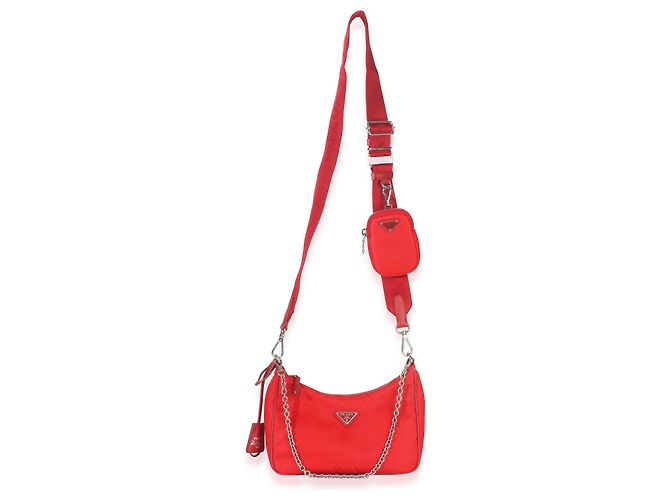 Borsa Prada Red Re-Nylon Re-Edition 2005 Rosso - vista 5