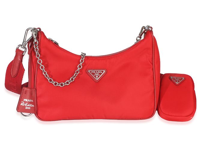 Borsa Prada Red Re-Nylon Re-Edition 2005 Rosso - vista 8