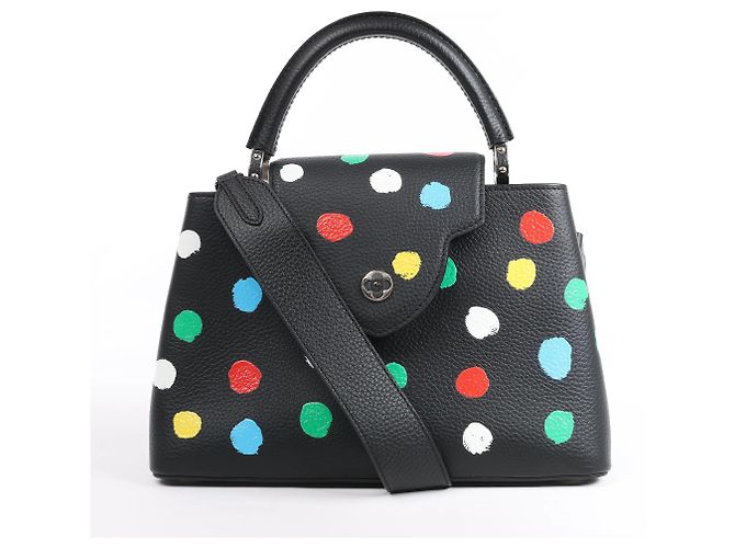 Borsa a mano 2Way Capucines MM Taurillon Louis Vuitton in nero M21663 - vista 3