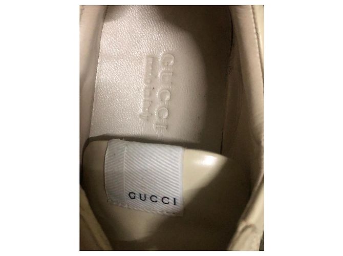 Gucci Tiger-Print-Leder-Sneaker Weiß - Ansicht 6