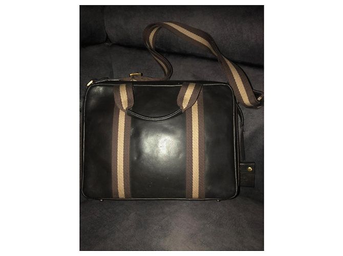 Mallette en cuir MCM Marron foncé - vue 2